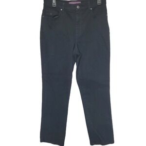 Gloria Vanderbilt Amanda Straight Black Stretch Denim Jeans Women's Sz 12 Missy